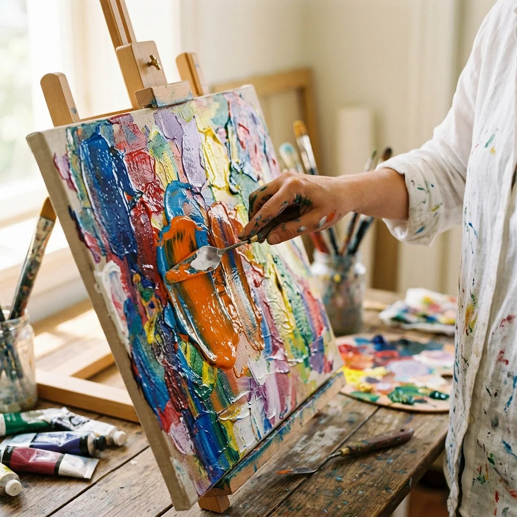 Applying Acrylic Paint with a Palette Knife