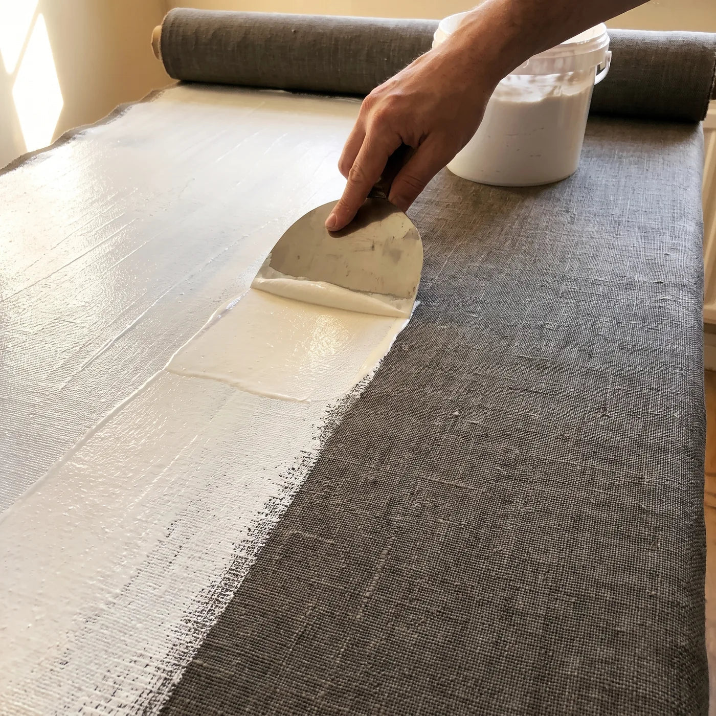 Applying Two Layers of Gesso to MUSEAL Linen Canvas