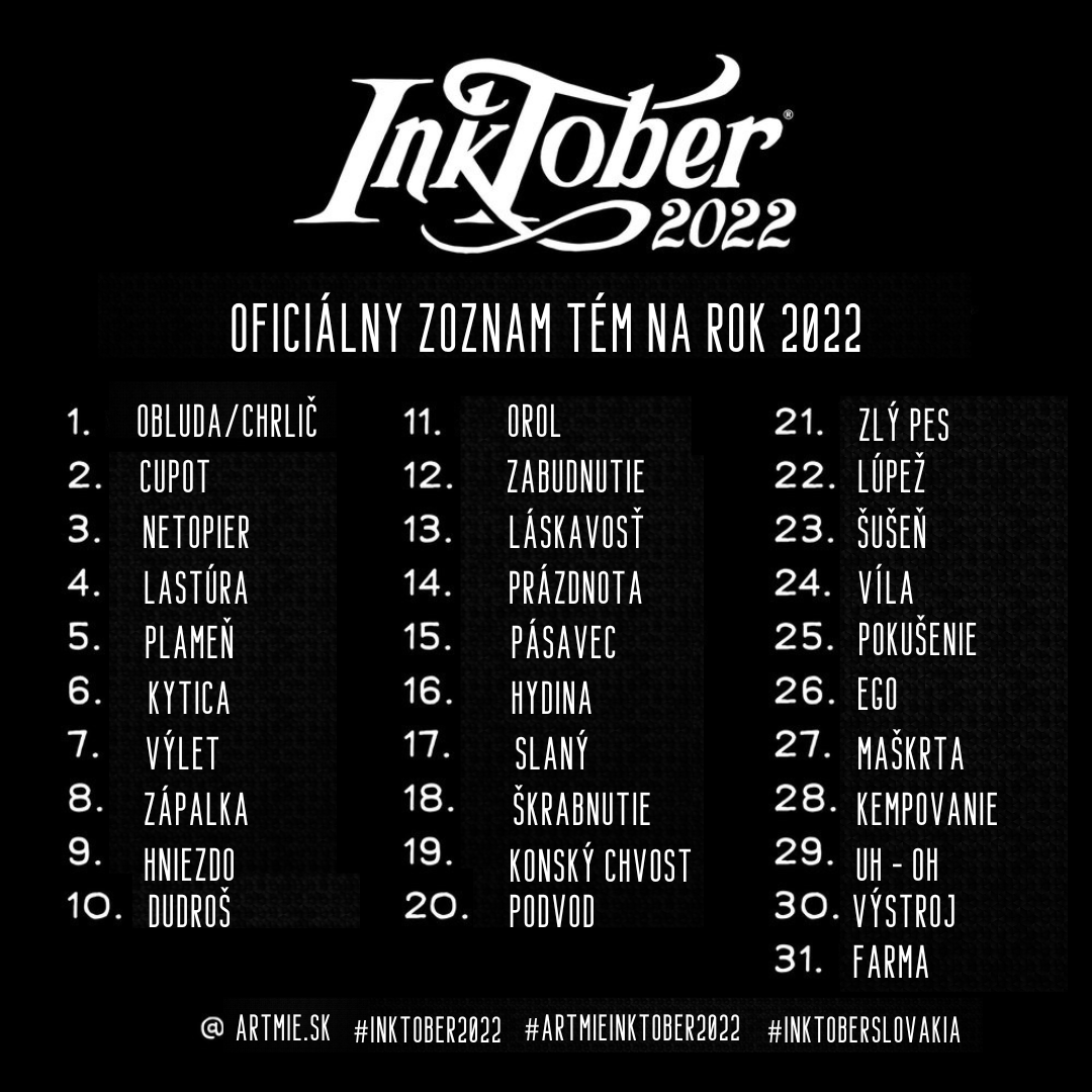 Vključi se v Inktober z ARTMIE
