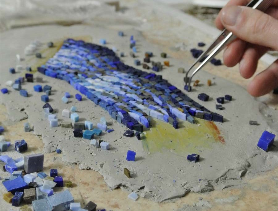 A Finished Mosaic as a Handmade Decorative Artwork
