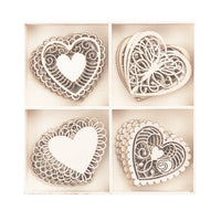 20-Piece Set of Wooden Decorative Ornaments