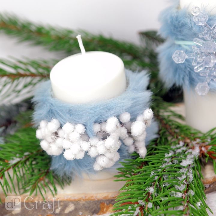 3D Decorative Branches with White Berries, Set of 4
