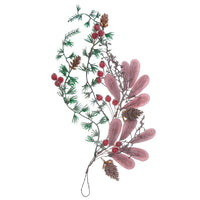 3D Decorative Christmas Branch