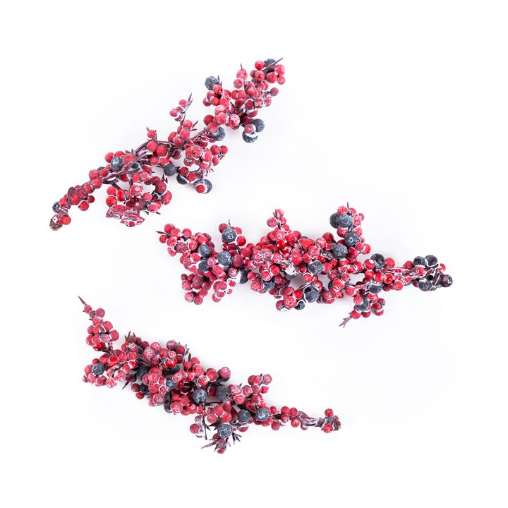 3D Decorative Red Branches, Set of 3