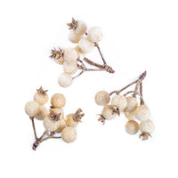 3D Decorative White Berry Branches