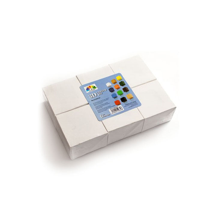 3D Mini Canvases, Set of 6