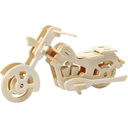 3D Wooden Motorcycle Model