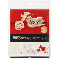 3D Wooden Motorcycle Model