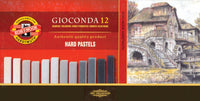 8122G Маслени пастели GIOCONDA HARD 12бр- 7x7mm- сиви нюанси — изображение 1