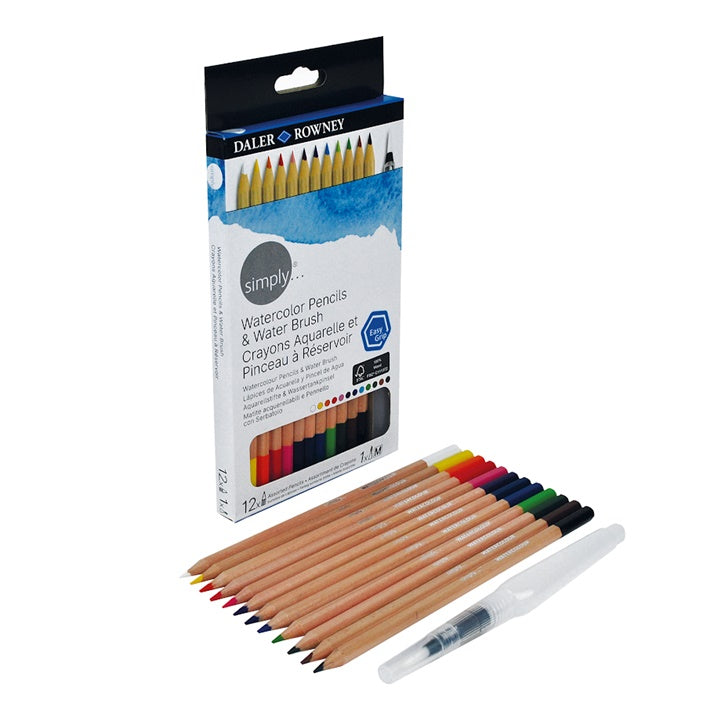 Set od 12 akvarelnih olovaka Daler Rowney s vodenim kistom