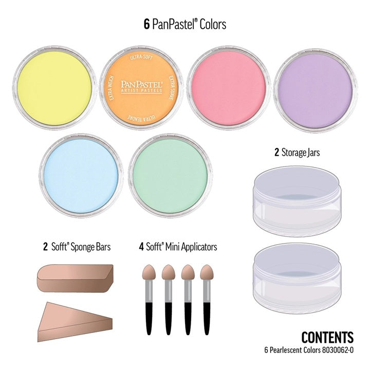 Set sedefastih sjenila PanPastel - zlatni, 6 komada