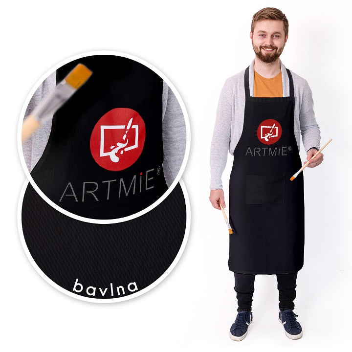 Pamučna pregača ARTMIE - crna