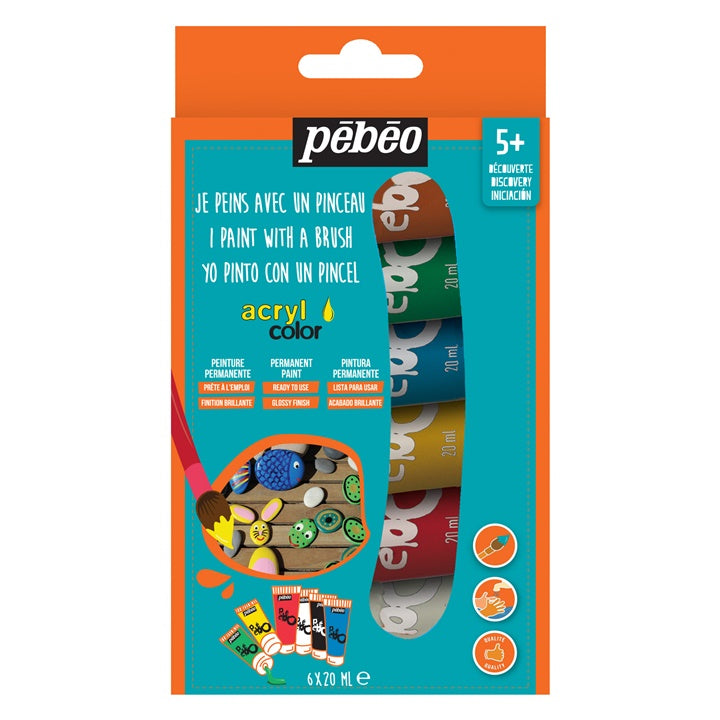 Akrilne boje Pebeo Acrylcolor 6 x 20 ml