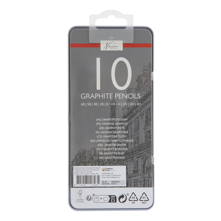 Set olovaka za crtanje u limenoj kutiji 10 kom