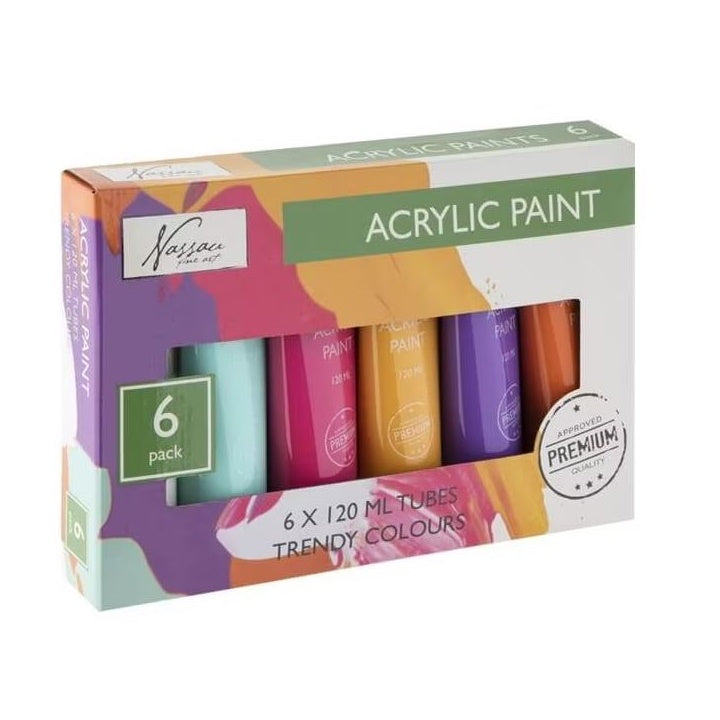Akrilne boje Nassau set 6x120ml TRENDY COLORS