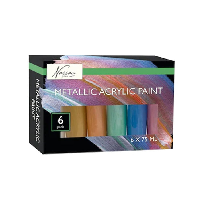 Akrilne boje Nassau set 6x75ml METALIC