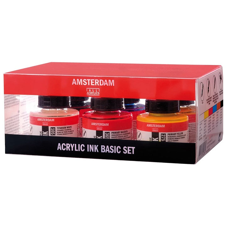 Akrilna tinta Amsterdam - Basic set - 6 x 30 ml