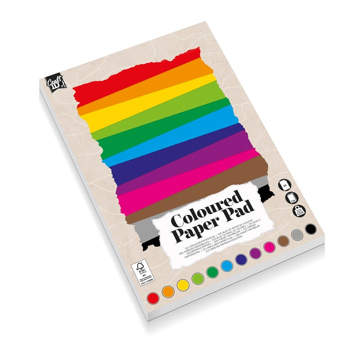 A4 Colored Paper Pad, 24 Sheets
