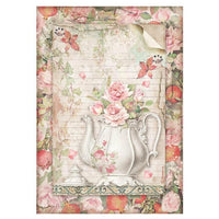 A4 Rice Paper, Teapot With Flowers