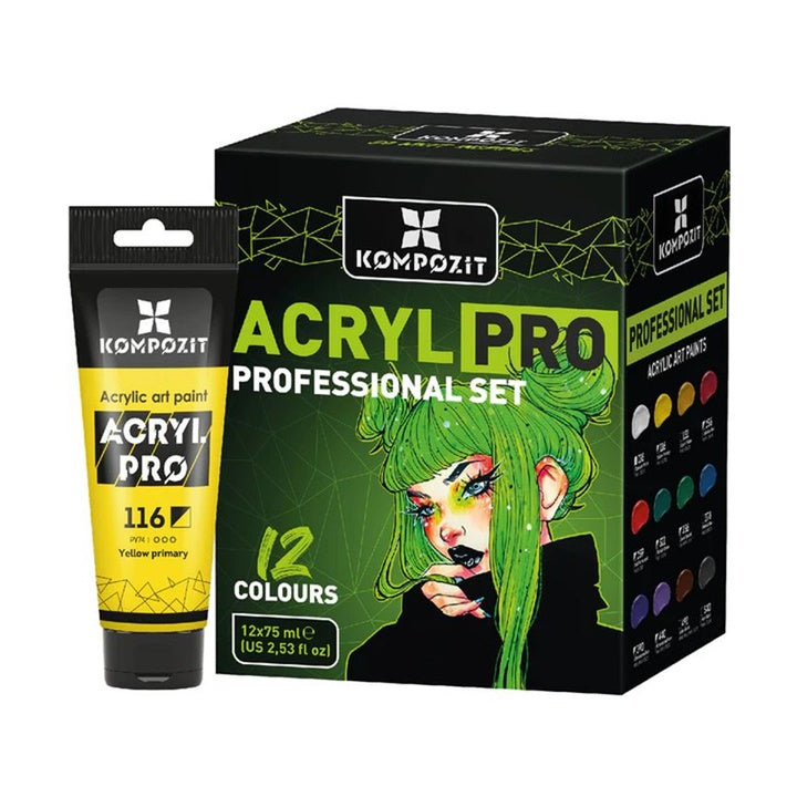 ACRYL PRO PROFESSIONAL Acrylic Paint Set 12x75 ml — image 1