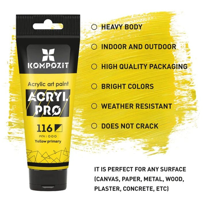 ACRYL PRO PROFESSIONAL Комплект акрилни бои 12x75 ml — изображение 4