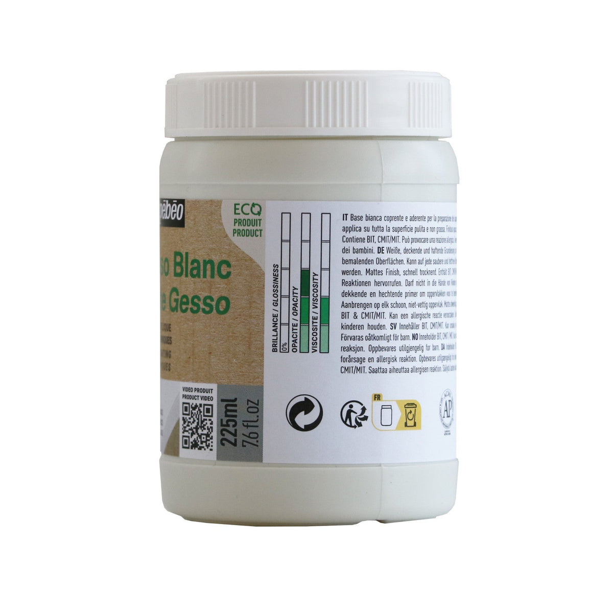 Acrylic Gesso Primer PEBEO Studio 225 ml