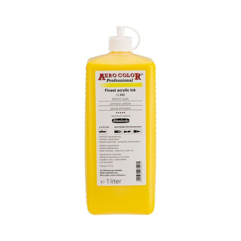 Acrylic Ink Schmincke AERO COLOR Professional 1 l – 202 Primary yellow