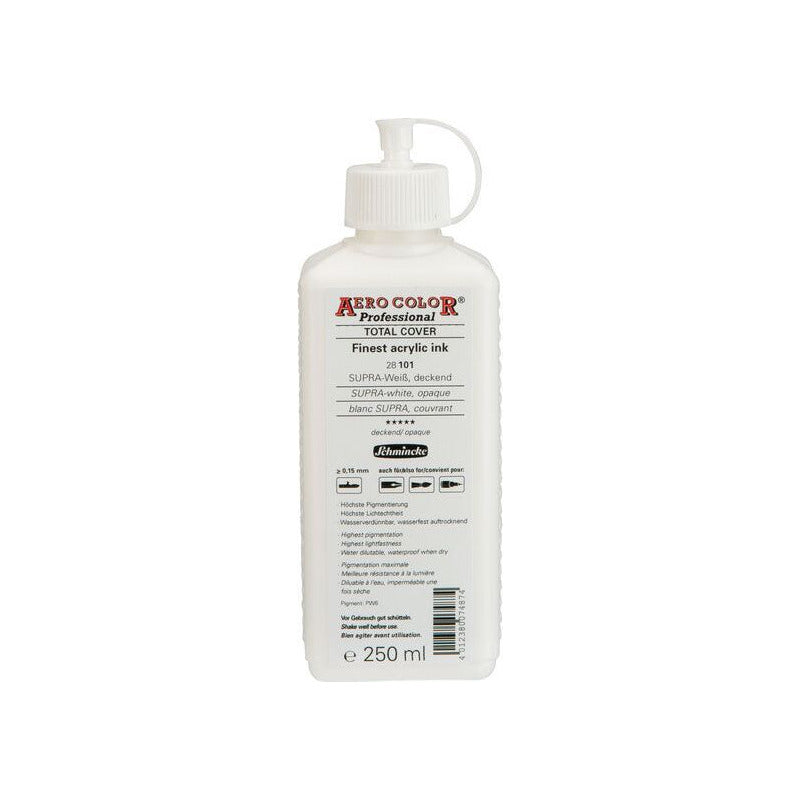 Acrylic Ink Schmincke AERO COLOR Professional 250 ml – 101 SUPRA-white, opaque