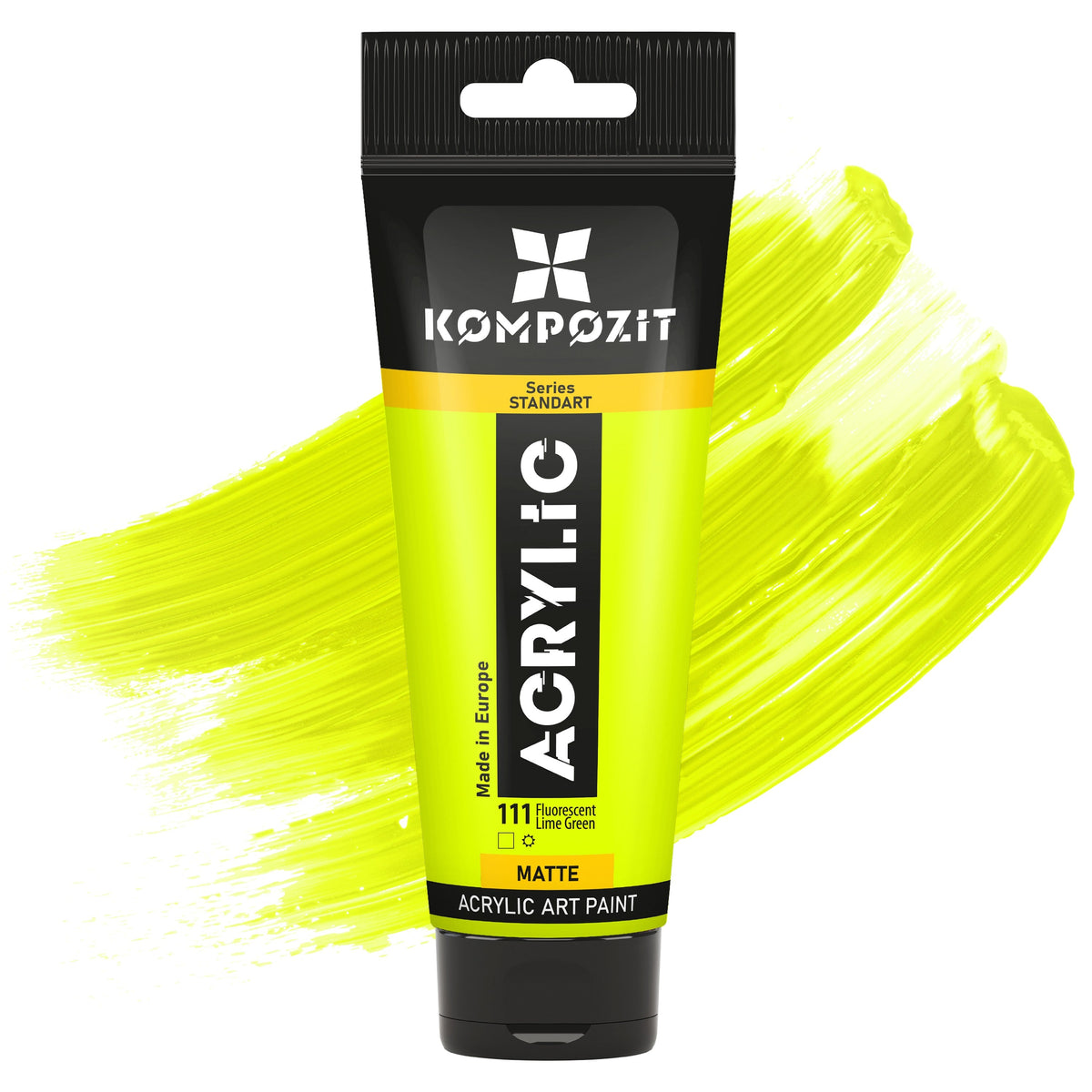 Acrylic Paint Kompozit STANDART Fluorescent 75 ml – 111 Fluorescent Lime Green