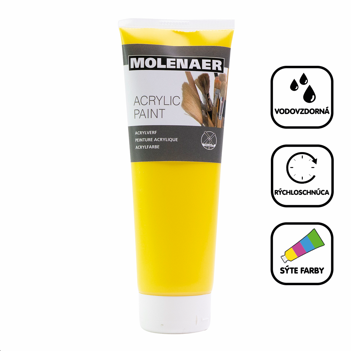 Acrylic Paint Molenaer 250 ml – Yellow