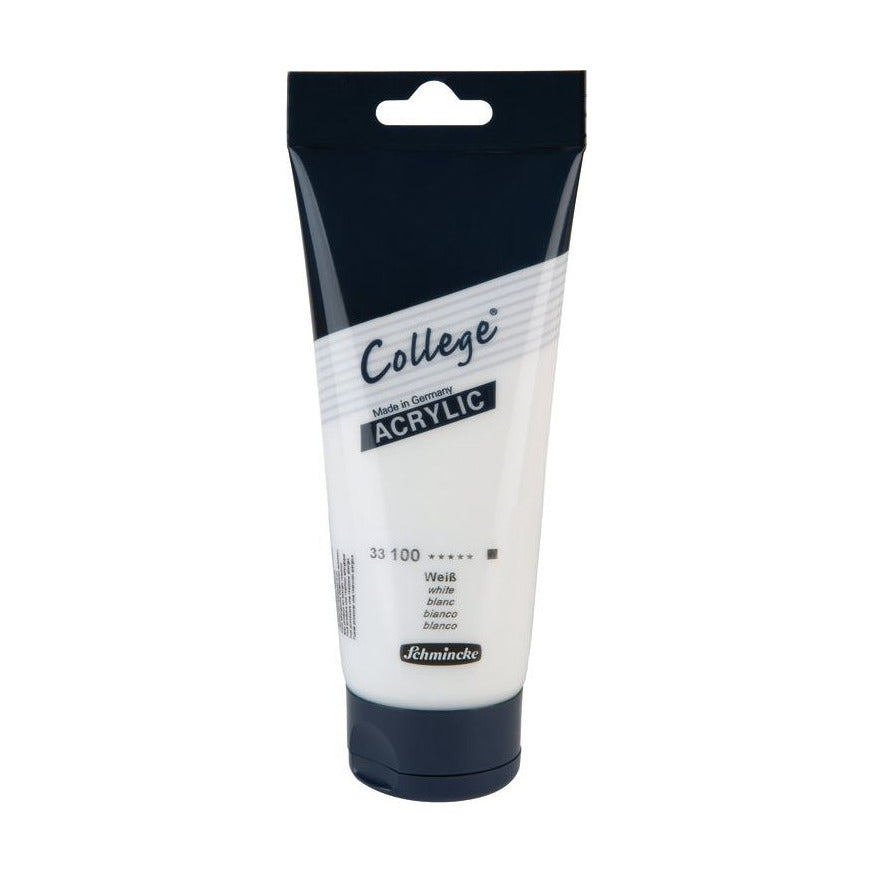 Acrylic Paint Schmincke College Acrylic 100 White – 200 ml