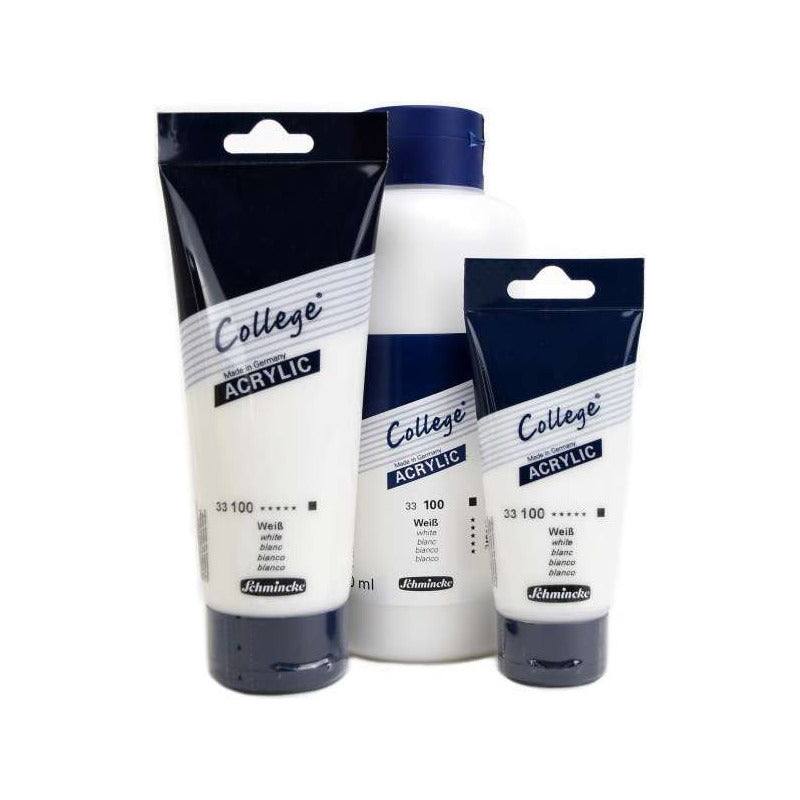 Acrylic Paint Schmincke College Acrylic 100 White – 200 ml