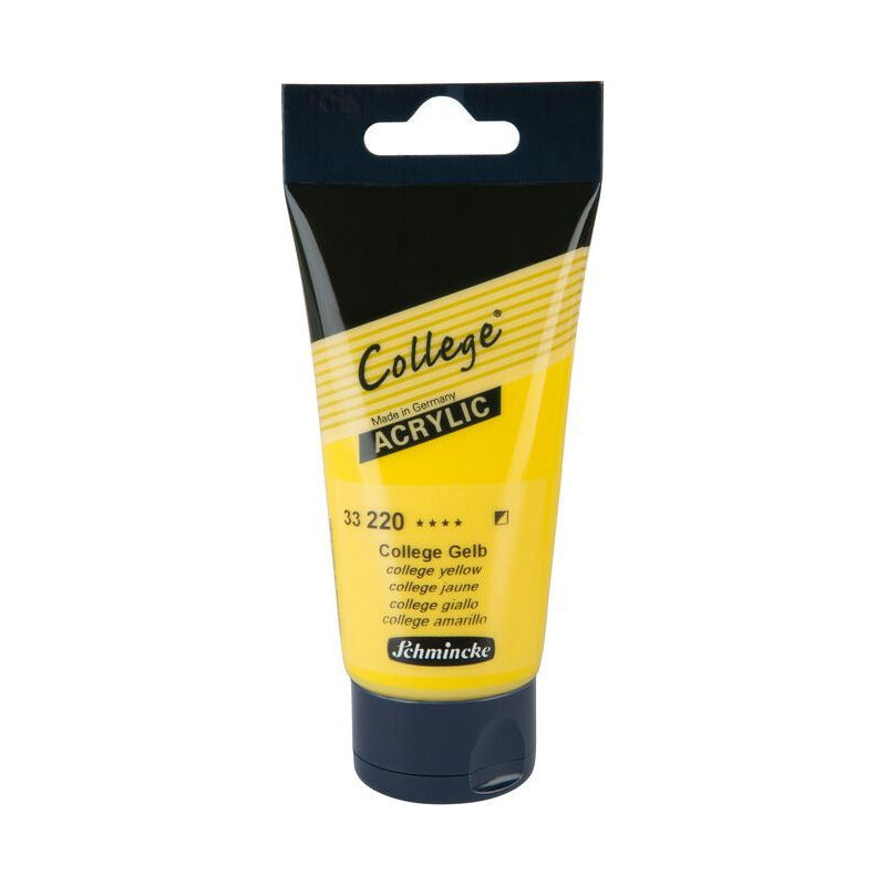 Acrylic paint Schmincke College Acrylic 75 ml – 220 College Yellow