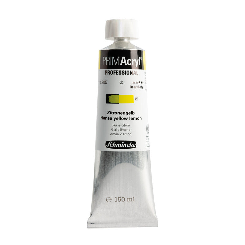 Acrylic Paint Schmincke PRIMAcryl Professional 150 ml – 205 Hansa yellow lemon