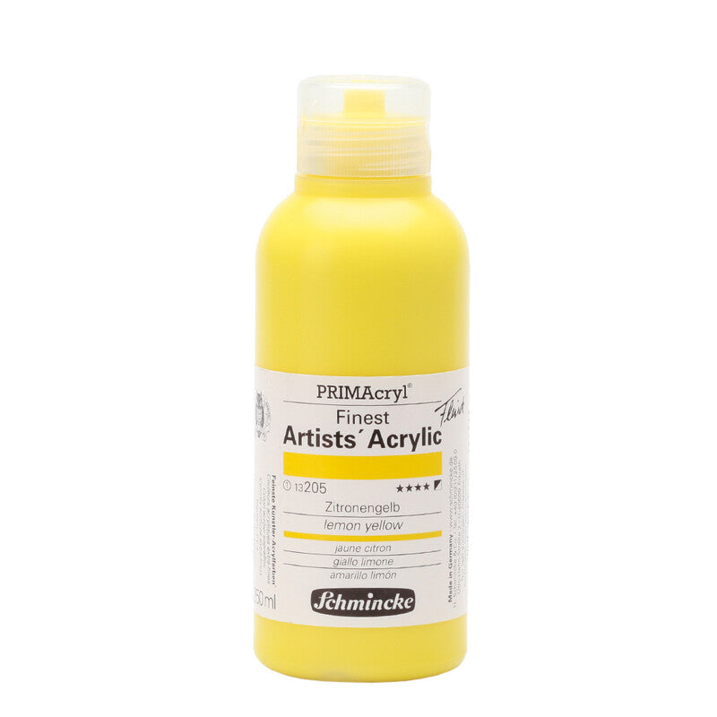Acrylic Paint Schmincke PRIMAcryl Professional 250 ml – 205 Hansa yellow lemon fluid