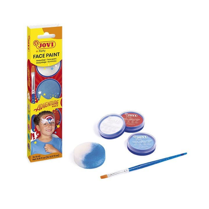 Adventure Face Paint Set with Accessories, 3 x 8 ml - image 1