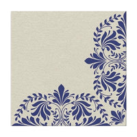 AIRLAID Nonwoven Fabric Napkins, Blue Ornament, 1 pc