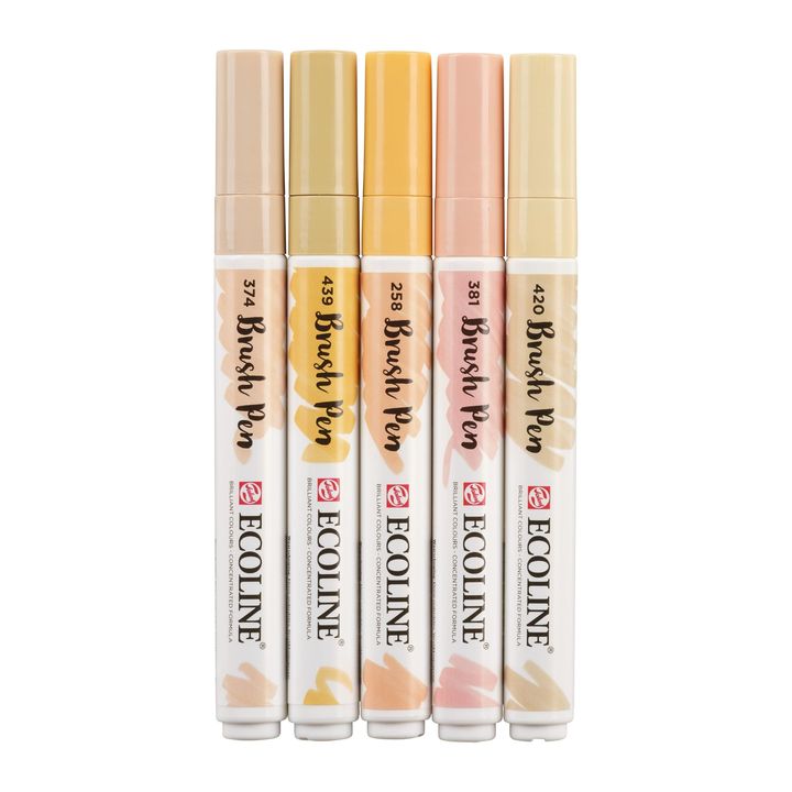 Акварелни писалки Ecoline Brush Pen Beige Pink — изображение 5