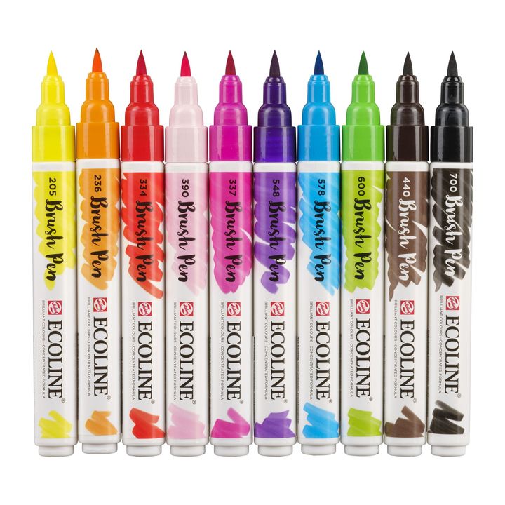 Акварелни писалки Ecoline Brush Pen Bright — изображение 3