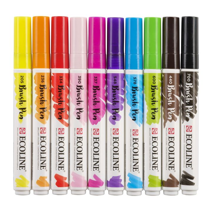 Акварелни писалки Ecoline Brush Pen Bright — изображение 5