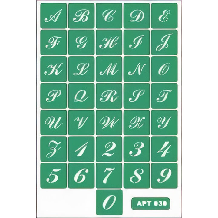 Alphabet Self-Adhesive Stencil 30 x 19.5 cm