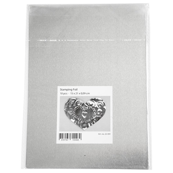 Aluminum Embossing Foil, Set of 10