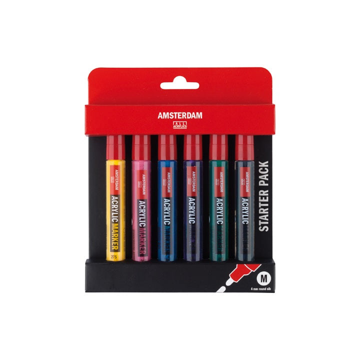 AMSTERDAM BASIC SET Acrylic Marker Set / 6x4 mm