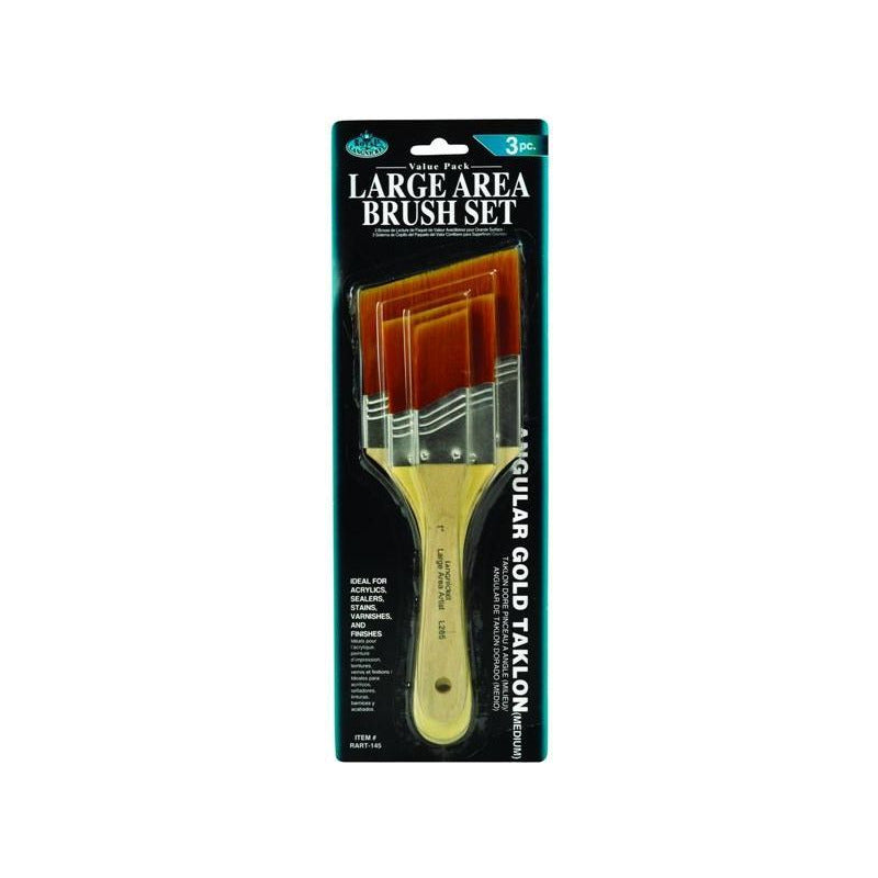 Angled Brushes for Ground and Gesso Priming - Set of 3