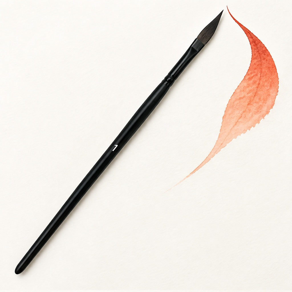 Angled Watercolor Sword Liner Brush – Size 1 – 4