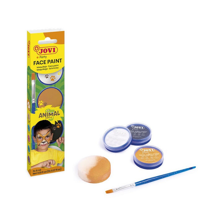 Animal Face Paint Set with Accessories, 3 x 8 ml — image 1