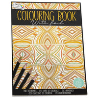 Antistress Coloring Book, Gold, 26 Motifs