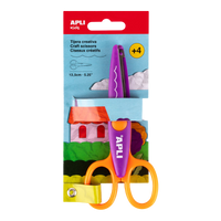 APLI Creative Scissors 13,5 cm, Round Tip, Symmetrical – scallops