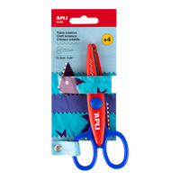 APLI Creative Scissors 13,5 cm, Round Tip, Symmetrical – teeth