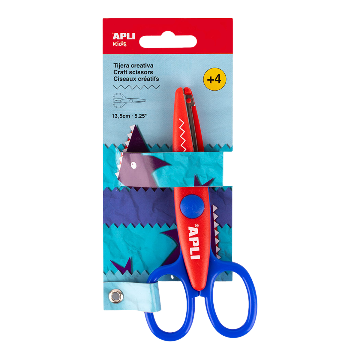 APLI Creative Scissors 13,5 cm, Round Tip, Symmetrical – teeth